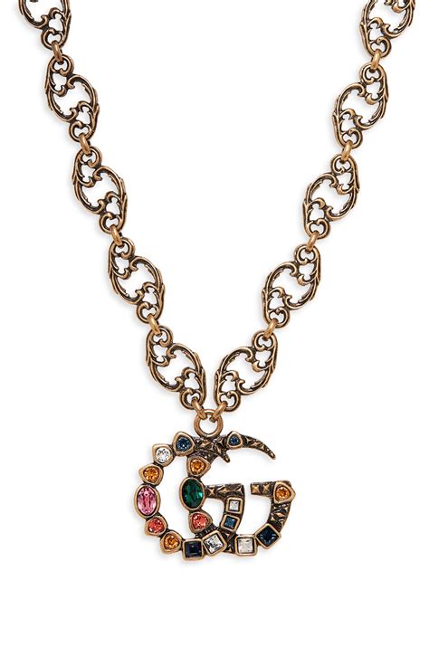 gucci crystal necklace|Gucci necklaces for women uk.